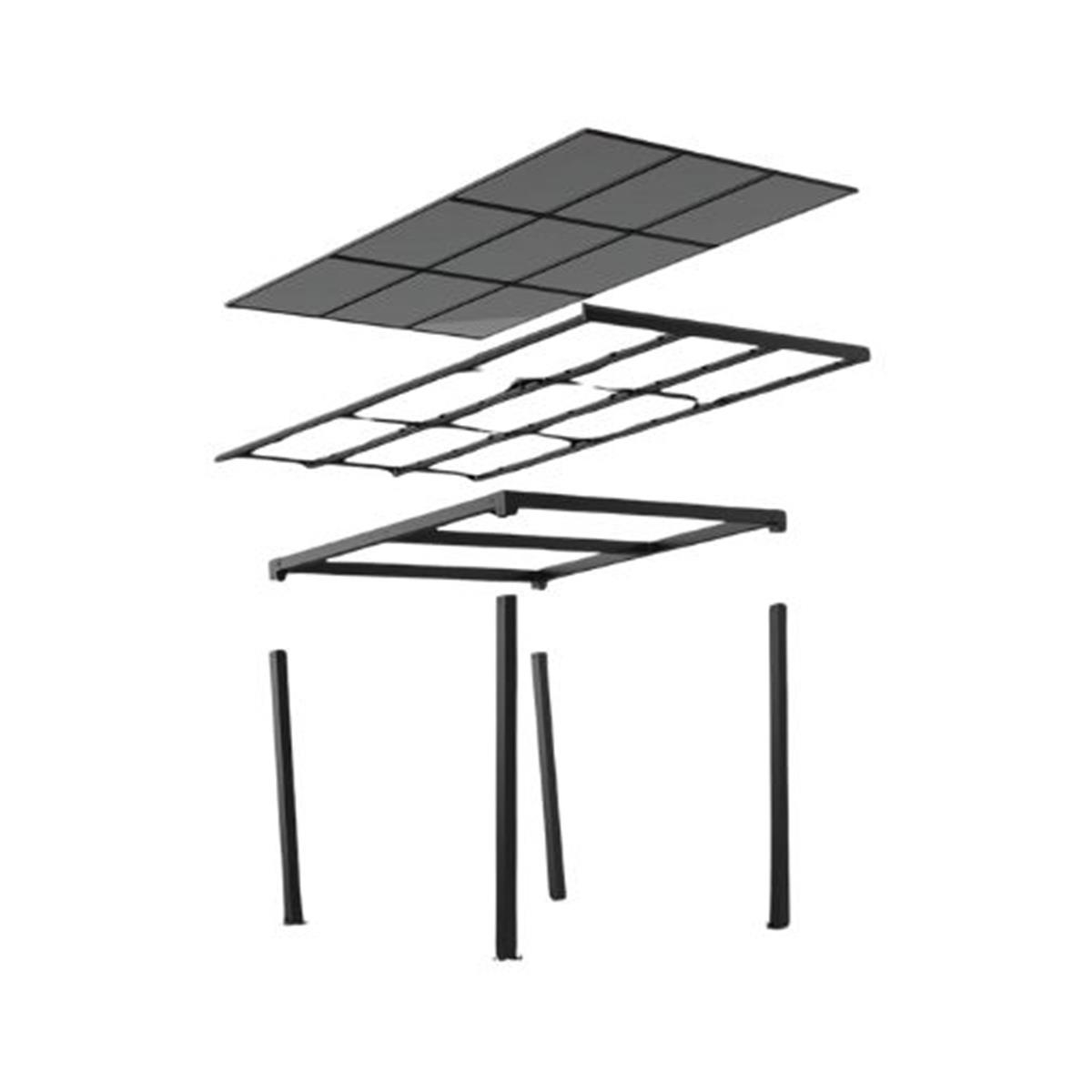 Carport kit voor enkele ruimte (9 modules)